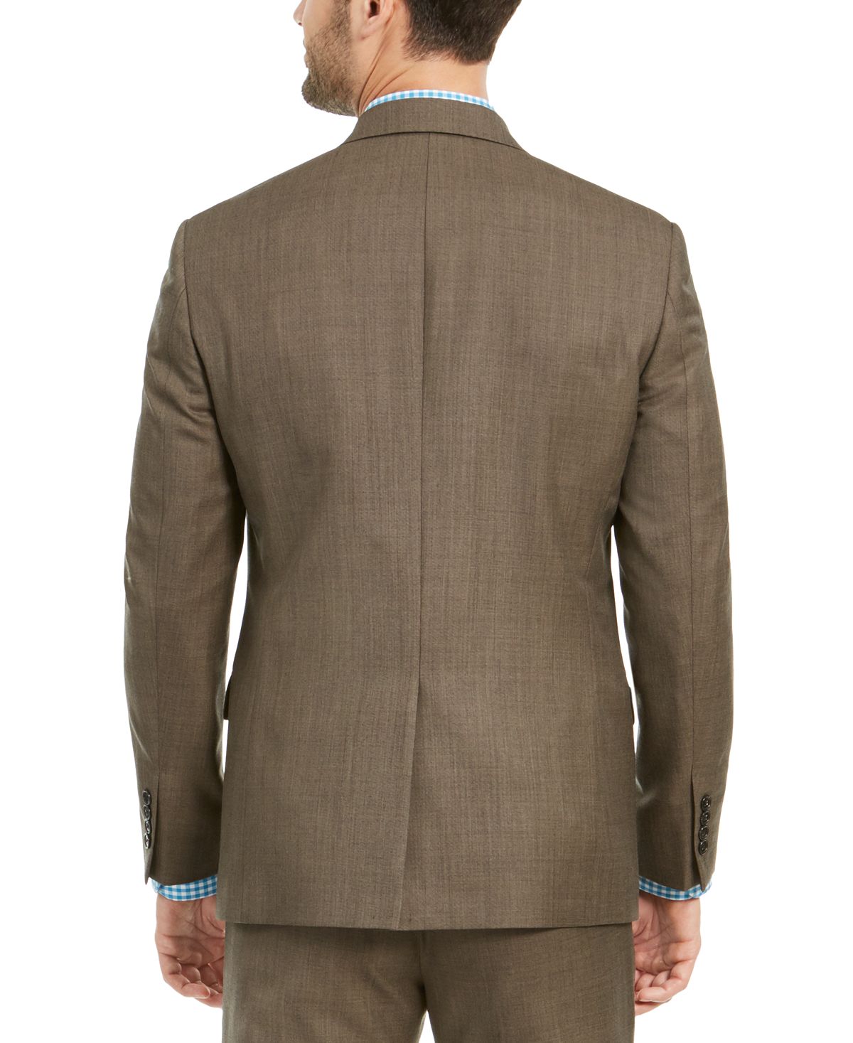 Lauren Ralph Lauren Classic-fit Ultraflex Stretch Brown Sharkskin Suit Jacket Brown