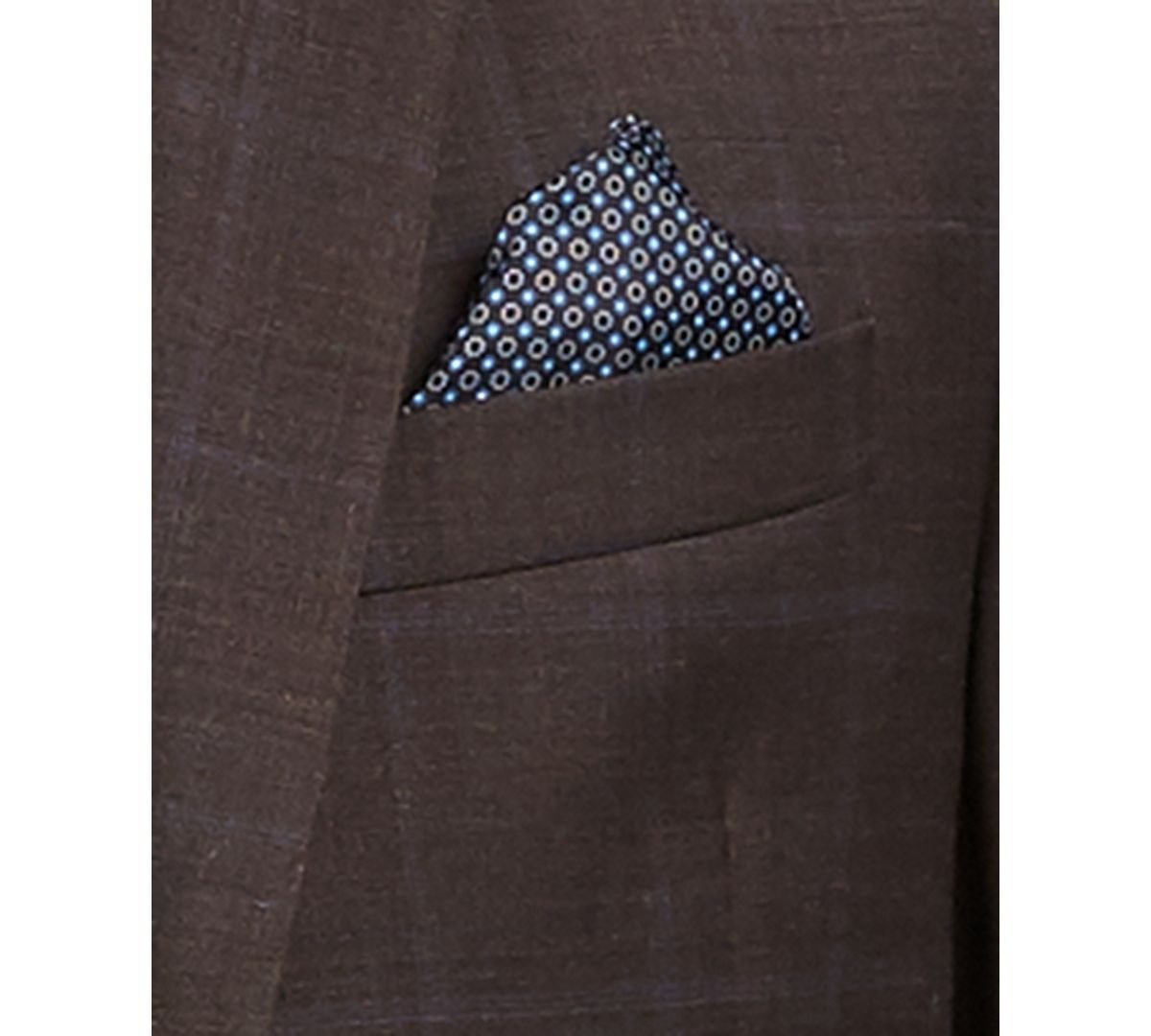 Lauren Ralph Lauren Classic-fit Ultraflex Stretch Brown/blue Windowpane Suit Separate Jacket Brown/blue