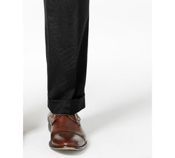 Lauren Ralph Lauren Classic-fit Ultraflex Stretch Micro-twill Pleated Machine Washable Dress Pants Black thumbnail 2