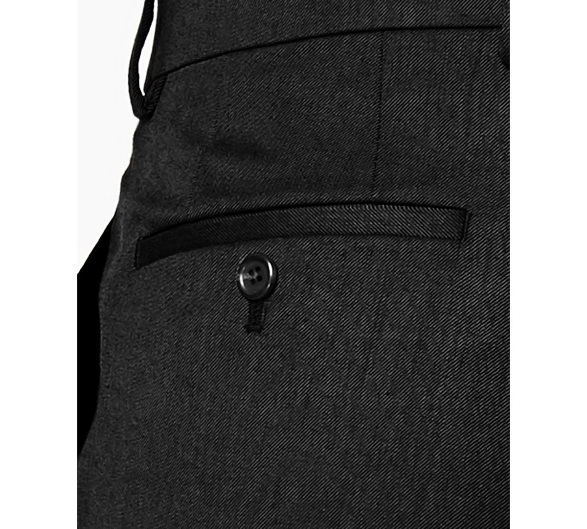 Lauren Ralph Lauren Classic-fit Ultraflex Stretch Micro-twill Pleated Machine Washable Dress Pants Black