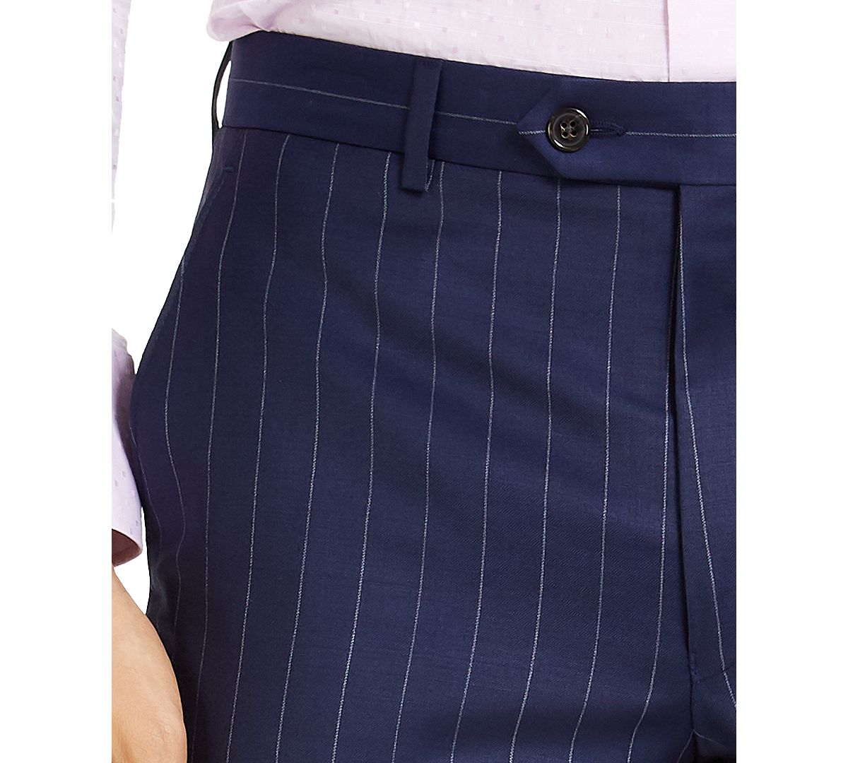 Lauren Ralph Lauren Classic-fit Ultraflex Stretch Navy Blue Stripe Suit Pants Navy