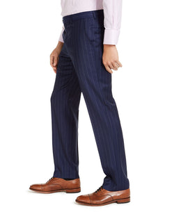 Lauren Ralph Lauren Classic-fit Ultraflex Stretch Navy Blue Stripe Suit Pants Navy thumbnail 4
