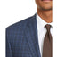 Lauren Ralph Lauren Classic-fit Ultraflex Stretch Navy Blue Windowpane Plaid Silk & Wool Sport Coat Navy