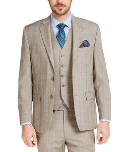 Lauren Ralph Lauren Classic-fit Ultraflex Stretch Tan Plaid Suit Jacket Tan thumbnail 1
