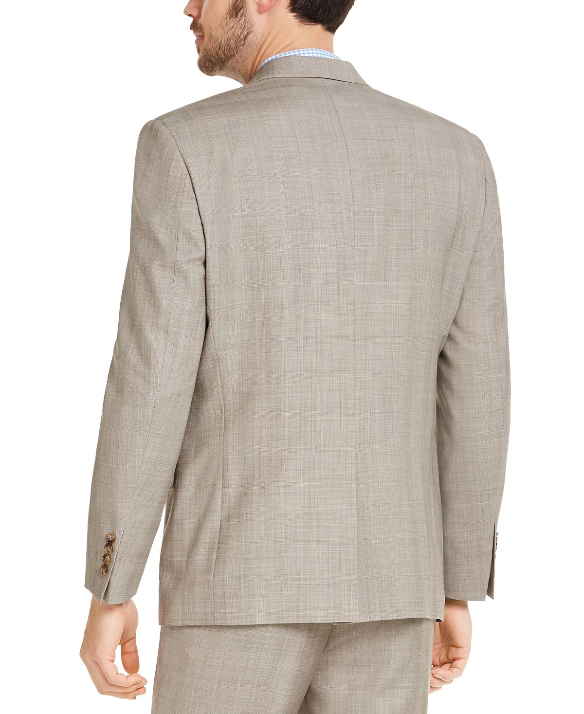 Lauren Ralph Lauren Classic-fit Ultraflex Stretch Tan Plaid Suit Jacket Tan