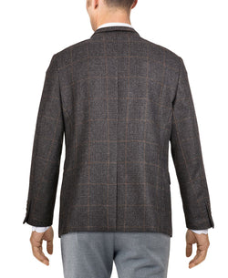 Lauren Ralph Lauren Classic-fit Ultraflex Stretch Wool Patterned Blazer Grey/light Brown Plaid thumbnail 2