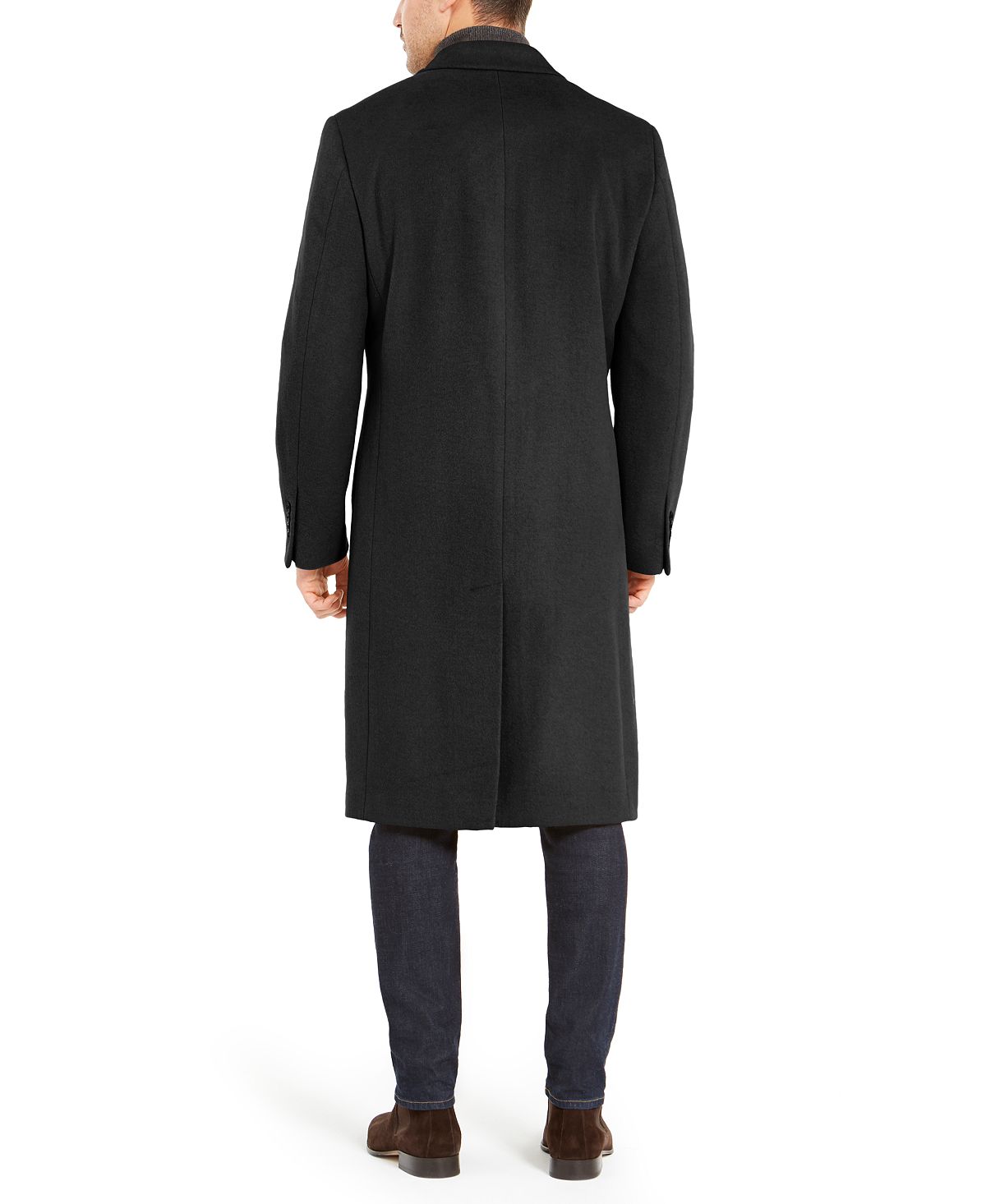 Lauren Ralph Lauren Columbia Classic-fit Overcoat Charcoal