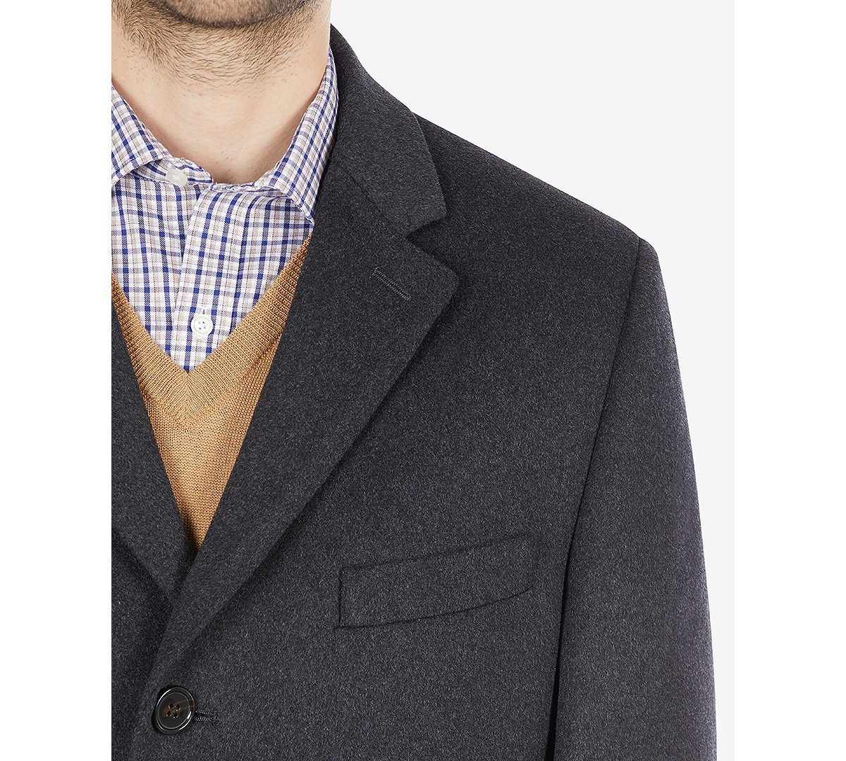 Lauren Ralph Lauren Columbia Classic-fit Overcoat Charcoal
