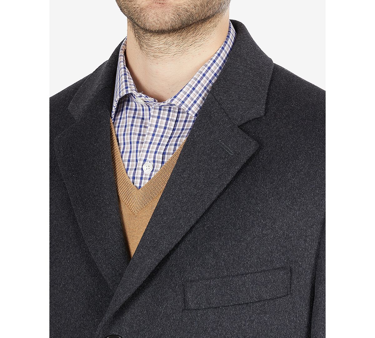 Lauren Ralph Lauren Columbia Classic-fit Overcoat Charcoal
