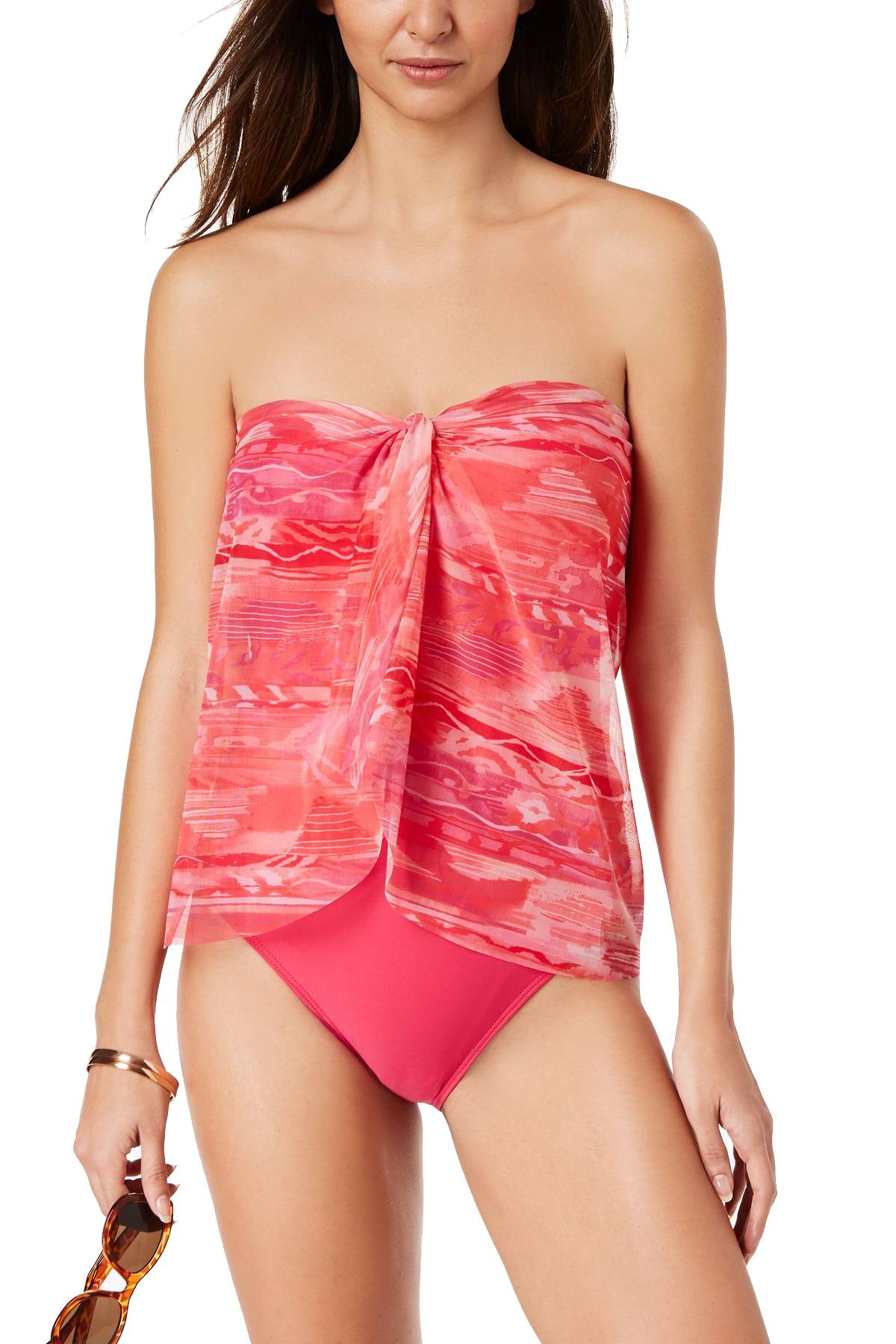 Lauren Ralph Lauren Coral-Reef Calypso Flyaway Convertible Swimsuit