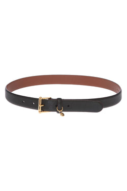 Lauren Ralph Lauren Dark Pine-Green Stingray-Embossed Leather Charm Belt thumbnail 4