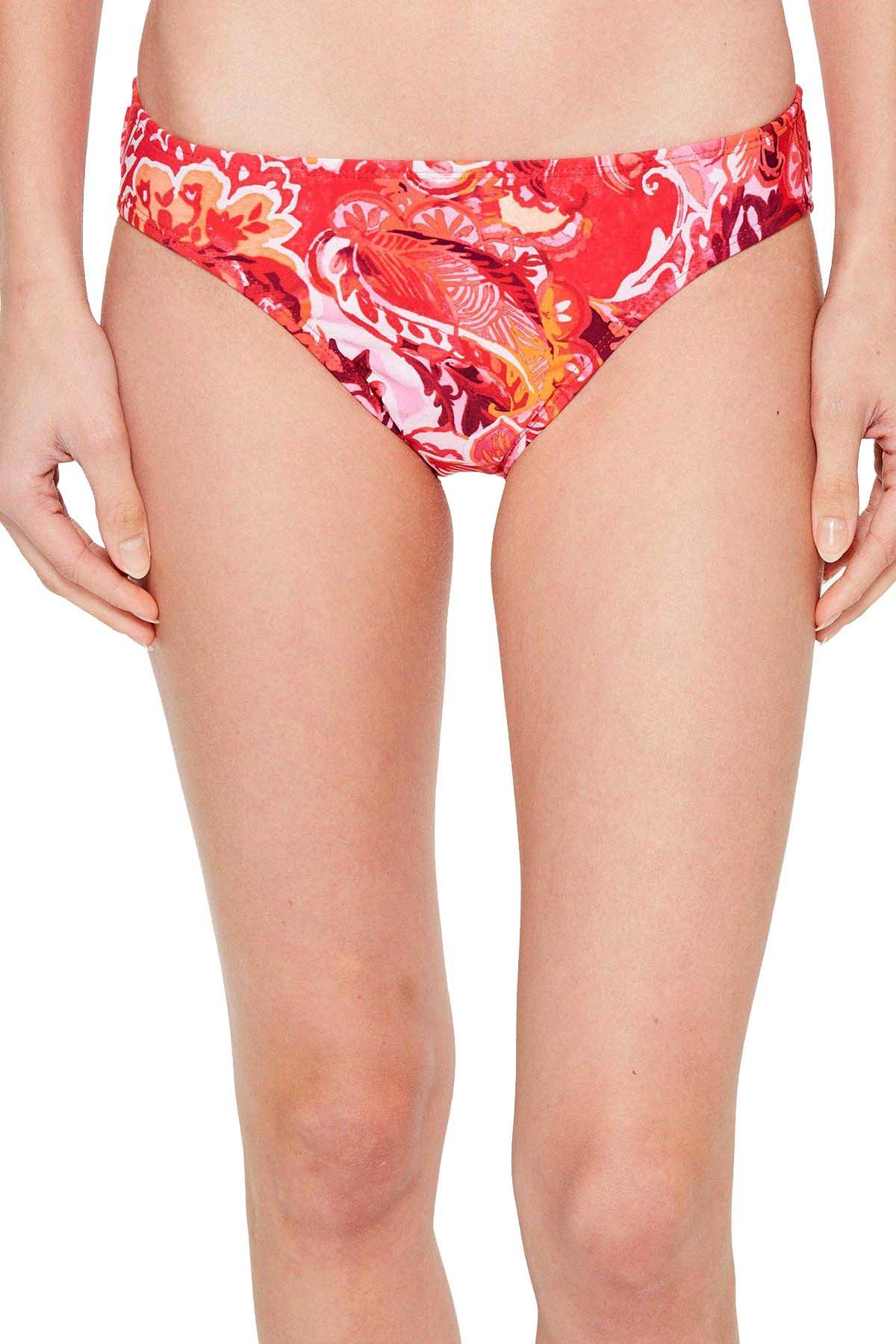 Lauren Ralph Lauren Exotic Paisley Hipster Bikini Bottom in Coral