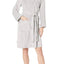 Lauren Ralph Lauren Grey Shawl-Collar Fleece Short Robe