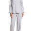 Lauren Ralph Lauren Grey-Striped Paris Woven Pajama Set
