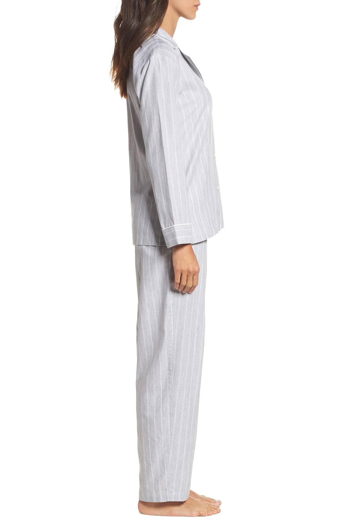 Lauren Ralph Lauren Grey-Striped Paris Woven Pajama Set