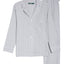 Lauren Ralph Lauren Grey-Striped Paris Woven Pajama Set