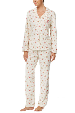 Lauren Ralph Lauren Ivory/Floral Fleece PJ Set thumbnail 1