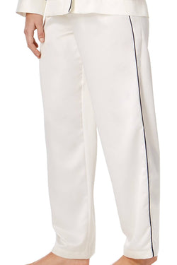 Lauren Ralph Lauren Ivory/Navy French Riviera Contrast-Piping Pajama Set thumbnail 4