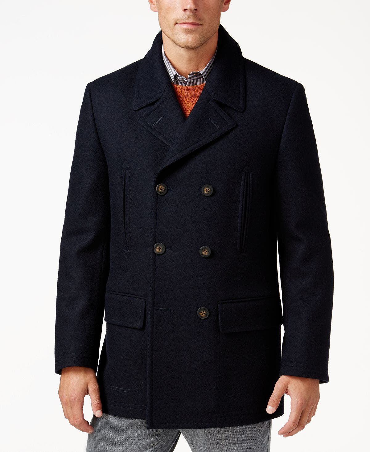 Lauren Ralph Lauren Luke Wool-blend Classic-fit Peacoat Dark Navy