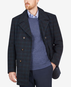 Lauren Ralph Lauren Luke Wool-blend Classic-fit Peacoat Navy/green thumbnail 1