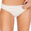 Lauren Ralph Lauren Metallic Stripe Bikini Bottom in White/Gold