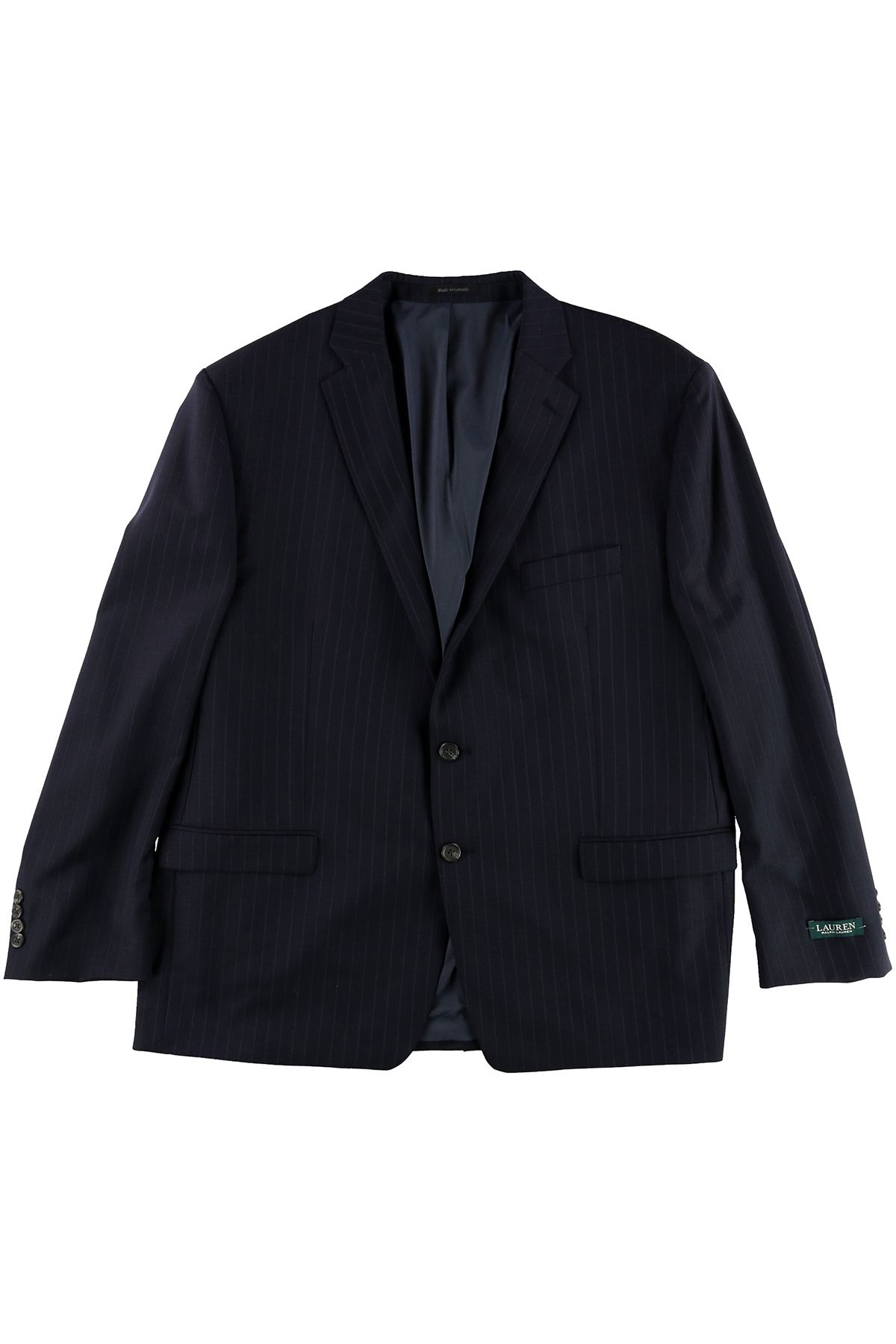 Lauren Ralph Lauren Navy Pinstripe Total Comfort Tuxedo Suit Jacket
