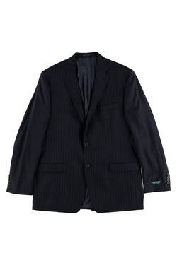 Lauren Ralph Lauren Navy Pinstripe Total Comfort Tuxedo Suit Jacket thumbnail 2
