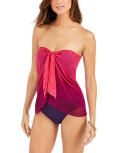 Lauren Ralph Lauren Ombr Palm Flyaway One-piece Swimsuit Pink Ombre thumbnail 2