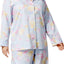 Lauren Ralph Lauren PLUS Blue/Floral-Print Cotton/Sateen Pajama Set