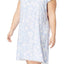 Lauren Ralph Lauren PLUS Blue/Floral-Print Lace-Trim Night-Gown