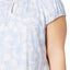 Lauren Ralph Lauren PLUS Blue/Floral-Print Lace-Trim Night-Gown