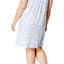 Lauren Ralph Lauren PLUS Blue/Floral-Print Lace-Trim Night-Gown