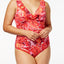 Lauren Ralph Lauren PLUS Printed Coral Tummy Control Swimsuit