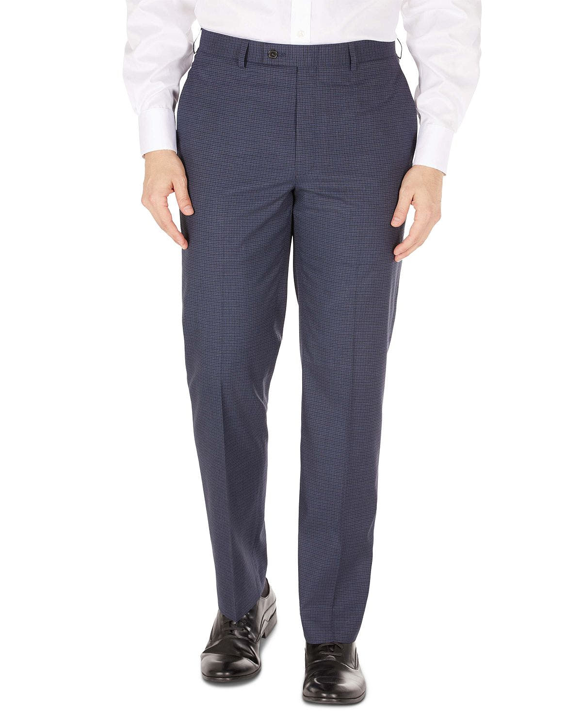 Lauren Ralph Lauren Pattern Classic-fit Ultraflex Stretch Dress Pants Navy/black Mini Check