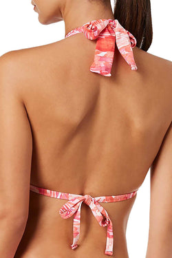 Lauren Ralph Lauren Pink/Coral Calypso Halter Bikini Top thumbnail 2
