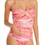Lauren Ralph Lauren Pink/Coral Calypso Tummy-Control Bandeau Tankini Top