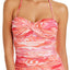 Lauren Ralph Lauren Pink/Coral Calypso Tummy-Control Bandeau Tankini Top