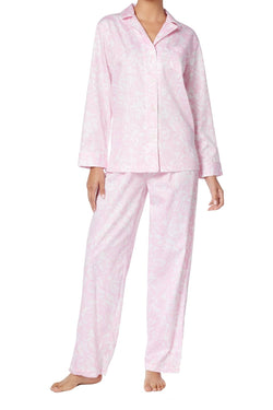 Lauren Ralph Lauren Pink Floral-Print Paris Sateen Pajama Set thumbnail 1