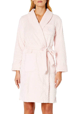 Lauren Ralph Lauren Pink Plush Sculpted Robe thumbnail 4