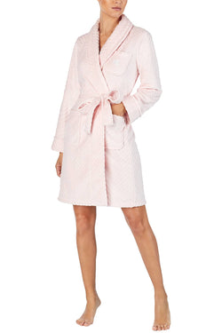 Lauren Ralph Lauren Pink Plush Sculpted Robe thumbnail 2