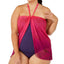 Lauren Ralph Lauren Plus Ombr Palm Flyaway One-piece Swimsuit Pink Ombre