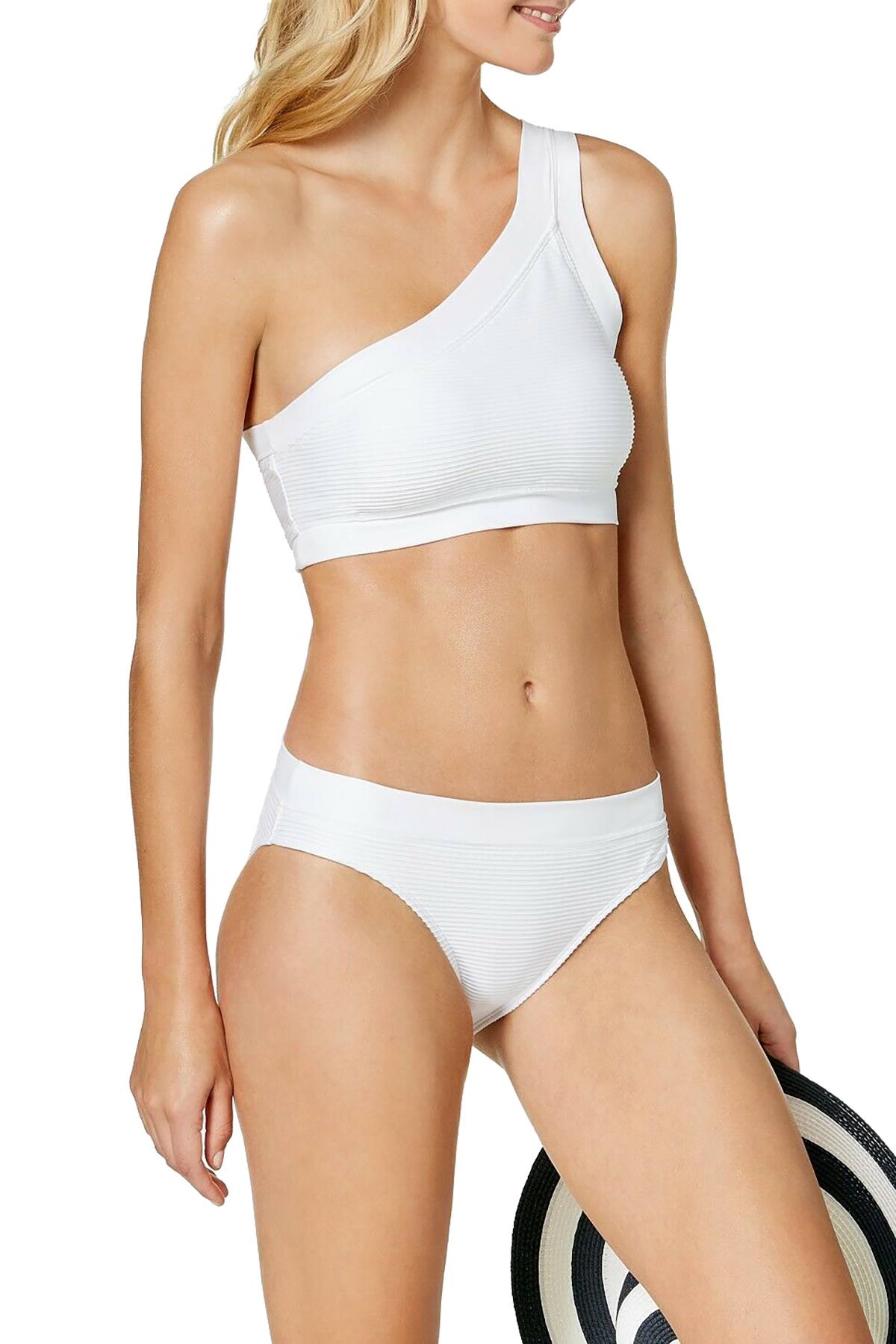 Lauren Ralph Lauren Rib Knit Bikini Bottom in White
