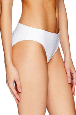 Lauren Ralph Lauren Rib Knit Bikini Bottom in White thumbnail 3