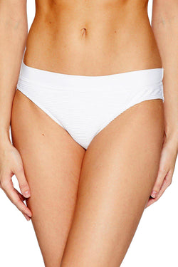 Lauren Ralph Lauren Rib Knit Bikini Bottom in White thumbnail 4