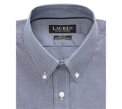 Lauren Ralph Lauren Slim Fit Easy Care Gingham Dress Shirt	 Blue thumbnail 3