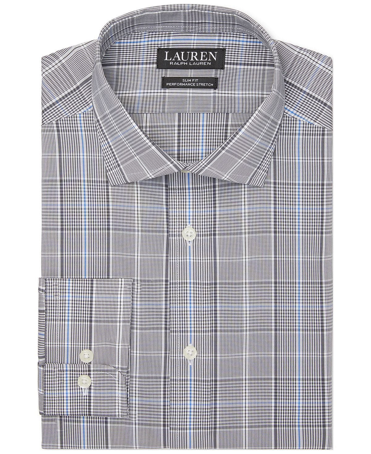 Lauren Ralph Lauren Slim-fit Stretch Performance Dress Shirt Blue Multi