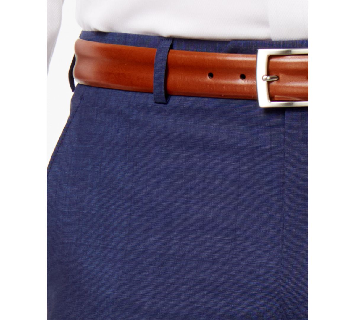 Lauren Ralph Lauren Solid Ultraflex Classic-fit Wool Dress Pants Medium Blue