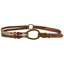 Lauren Ralph Lauren Tan Vachetta Tri-Strap Leather Belt