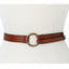 Lauren Ralph Lauren Tan Vachetta Tri-Strap Leather Belt