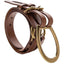 Lauren Ralph Lauren Tan Vachetta Tri-Strap Leather Belt